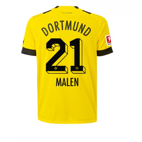 Borussia Dortmund Donyell Malen #21 Hjemmedrakt 2022-23 Kortermet Borussia Dortmund Donyell Malen #21 Hjemmedrakt 2022-23 Kortermet